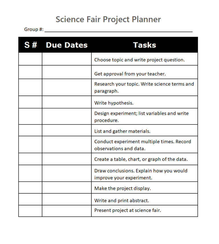 Science Fair Project Template | 10+ Free Printable Xlsx, Docs and PDF ...