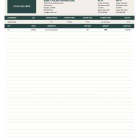 Rental Invoice Layout