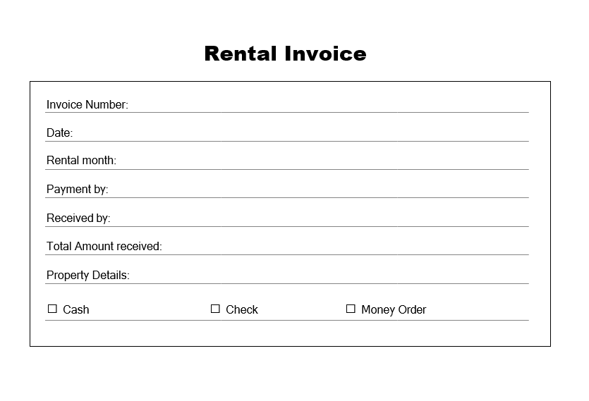 Rental Invoice Template