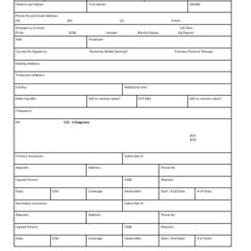 Patient Face Sheet Template